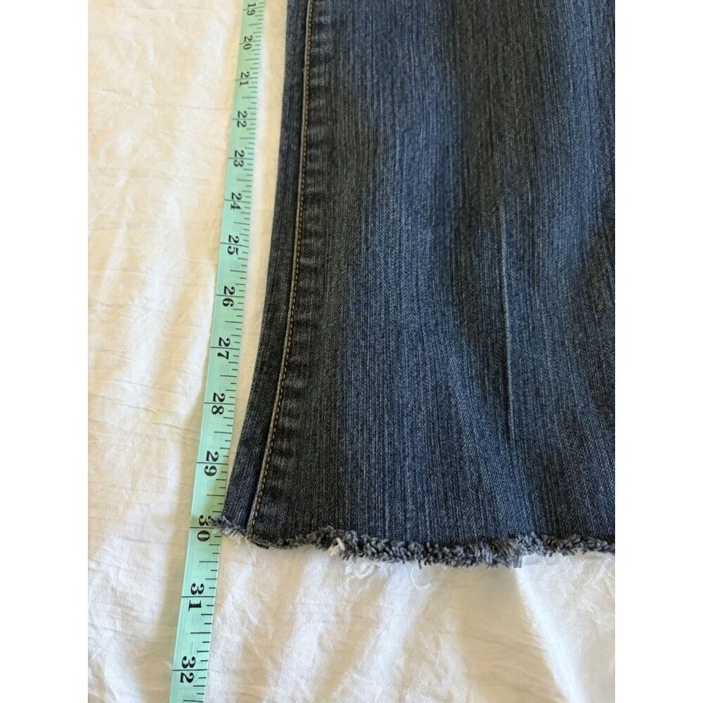 Michael Kors Women’s Straight Leg Raw Hem Jeans Gold Zippers Size 6 - Picture 8 of 8